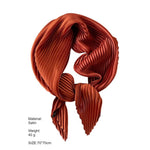 Load image into Gallery viewer, Pleated Satin Scarf Solid Square Lightweight Women N6G217