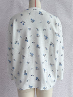 Load image into Gallery viewer, Floral Print Knit Pullover Round Neck Long Sleeve N6G145