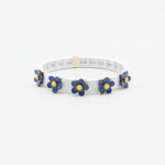 Load image into Gallery viewer, Bohemian Floral Cuff Enamel Steel Adjustable S5P076
