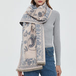 Load image into Gallery viewer, Vintage Paisley Jacquard Cashmere Feel Scarf N6K250
