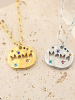 Load image into Gallery viewer, MAMA Tarot Circle Pendant 18K Gold Plated Necklace N6D534