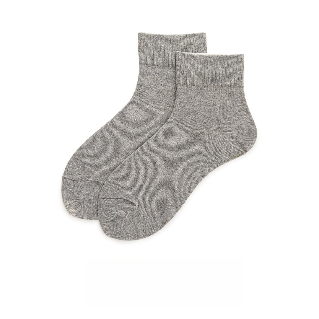 Solid Color Cotton Short Socks Women N6C168