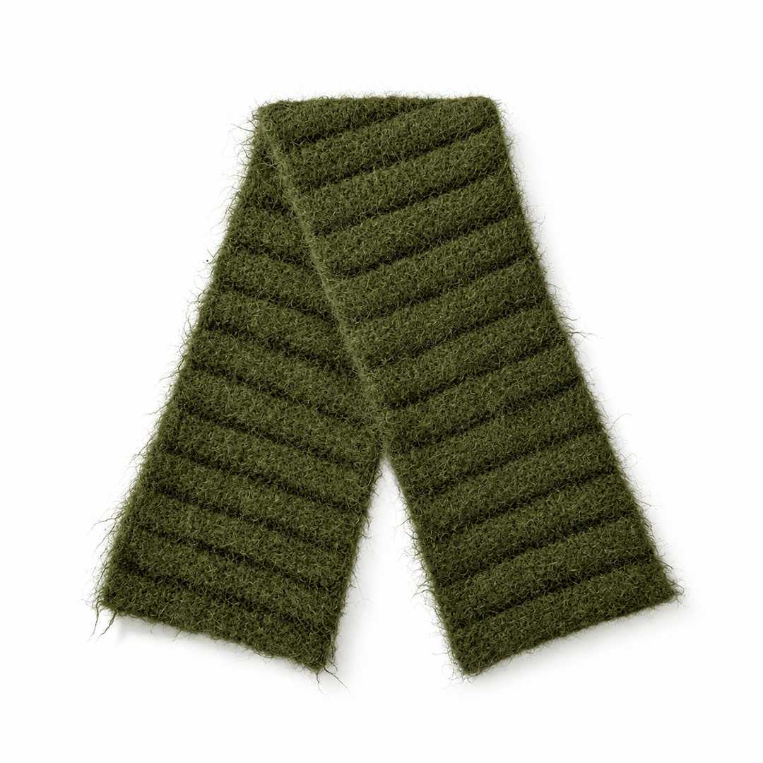 Womens Wool Blend Color Block Striped Knit Scarf N6K235