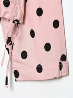 Load image into Gallery viewer, Pink Polka Dot Stand Collar Jacket Women N6C113