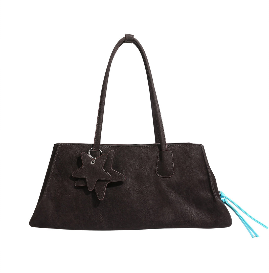 Women's PU Star Charm Baguette Shoulder Bag N6J204