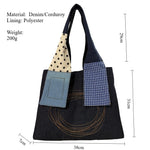 Load image into Gallery viewer, Paneled Corduroy Tote Bag Magnetic Closure S5P381