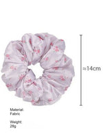 Load image into Gallery viewer, Padded Satin Floral Scrunchie Hair Tie N6C018