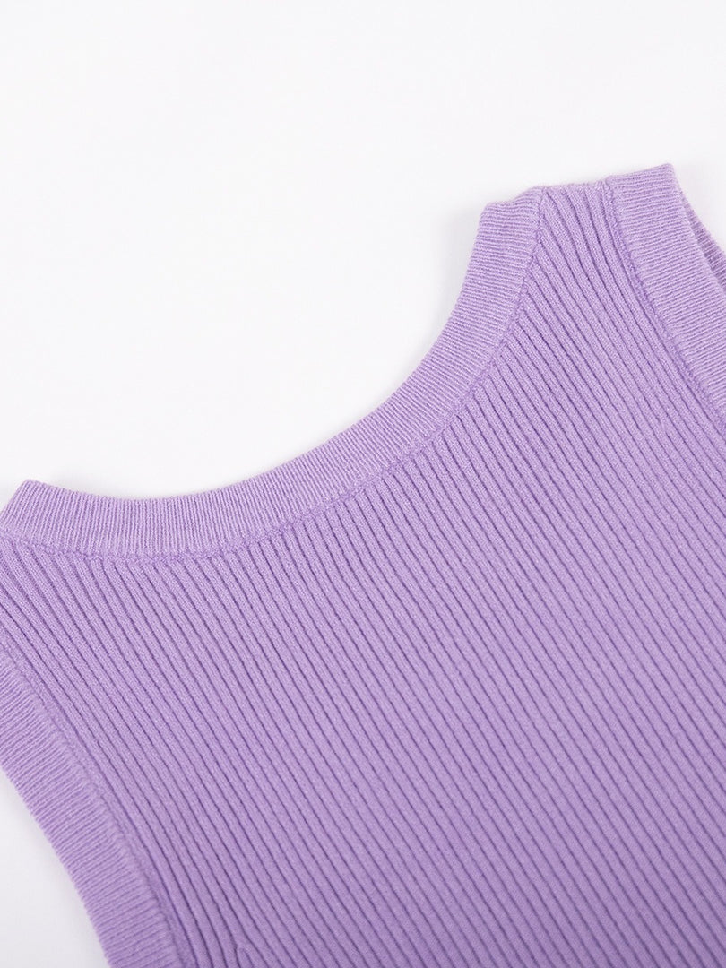 Rib Knit Tank Top Women N6C237