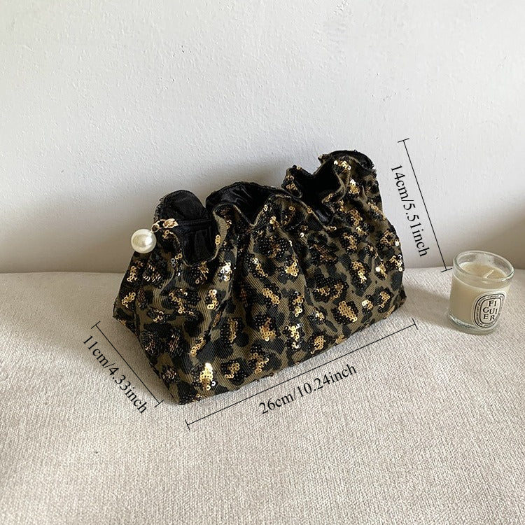 Leopard Print Dumpling Cosmetic and Jewelry Pouch Set N6J267