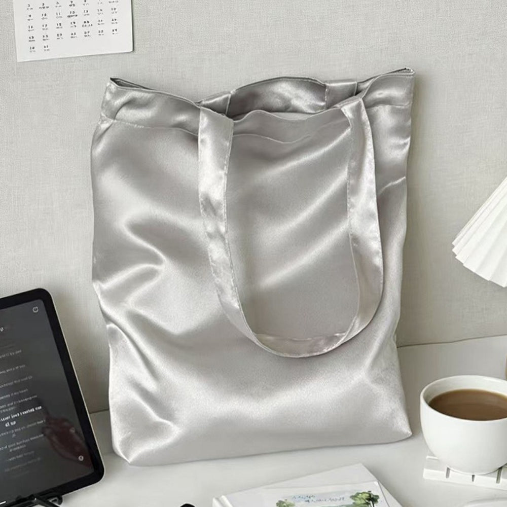 Satin Tote Bag Women Work Commute N6E001
