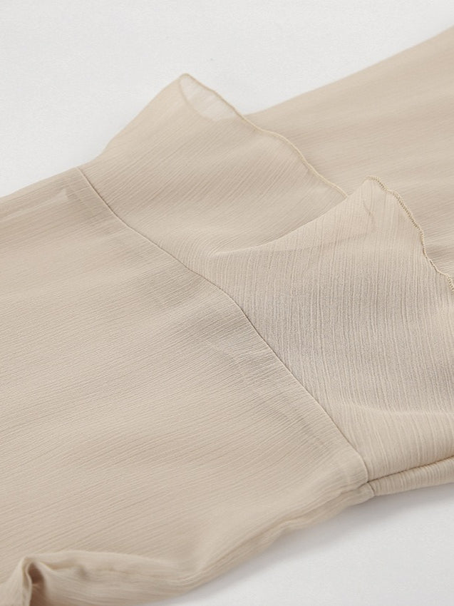 Sheer Sexy Chiffon Batwing Sleeve Maxi Dress Women N6D114