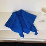 Load image into Gallery viewer, Fringe Knit Shawl Neck Warmer Triangle Cape Women N6H309