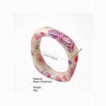 Load image into Gallery viewer, Bohemian Resin Bangle Vintage Floral Pattern Cuff N6F272