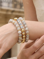 Load image into Gallery viewer, MAMA Bead Semi-precious Stone Stretch Bracelet Women N6D520