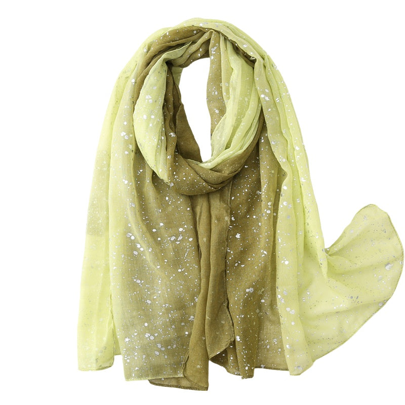 Silver Foil Gradient Thermal Shawl  M5A261