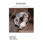 Load image into Gallery viewer, Colorful Enamel Rose Geometric Hollow Bangle N6F266