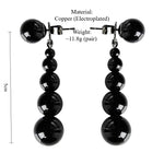 Load image into Gallery viewer, Black Agate Bead Long Earrings Women Niche Cool S5P922