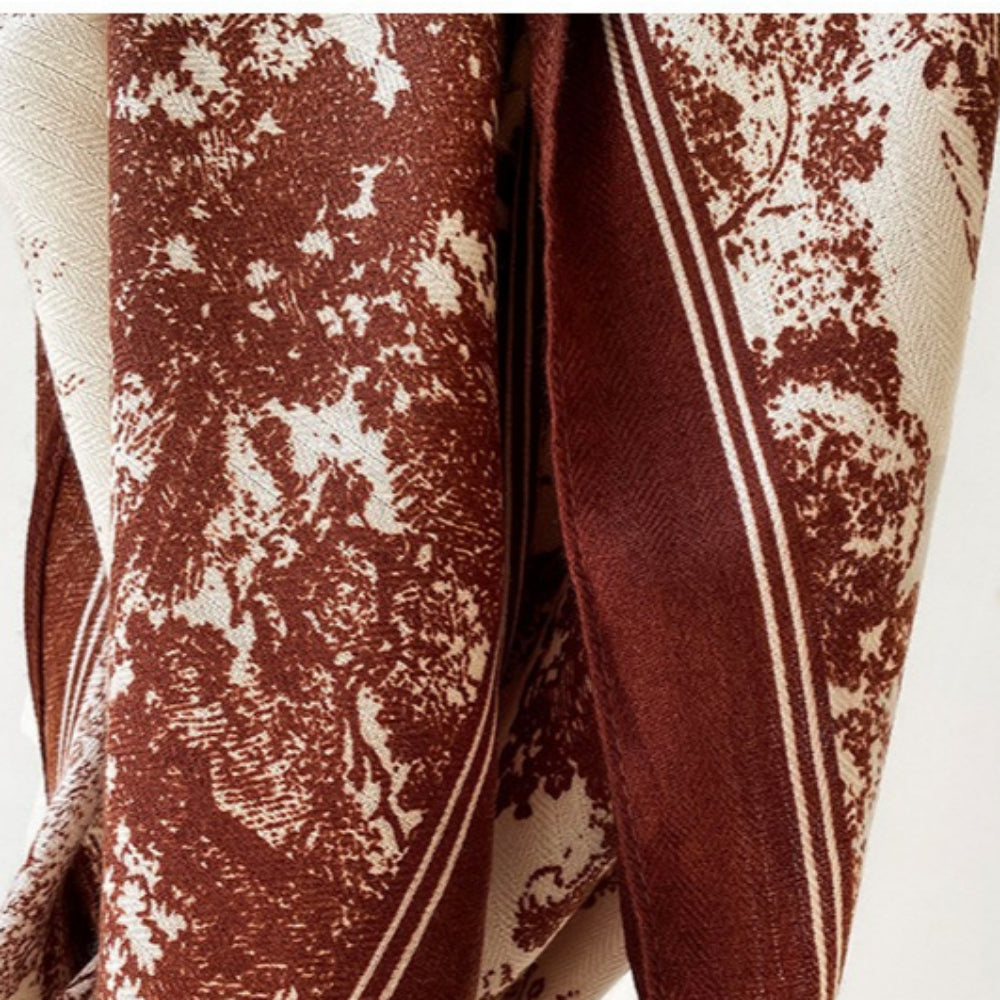 Simulated Silk Herringbone Triangle Scarf Women N6G232