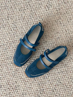 Load image into Gallery viewer, Sporty Double Strap Mary Jane Flat Shoes Women N6C143