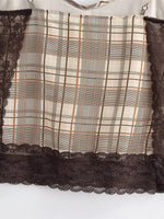 Load image into Gallery viewer, Lace Trim Striped Camisole Top Brown N6F206