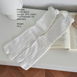 Load image into Gallery viewer, Lace Trim Hollow Mesh Mid-Calf Split Toe Stack Socks N6H025