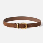 Load image into Gallery viewer, Cowhide Leather Prong Buckle Belt Women N6H332