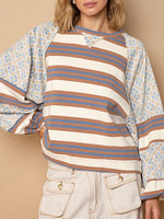 Load image into Gallery viewer, Block Print Sweatshirt Long Mid Weight Options N5Z797
