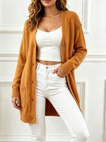 Load image into Gallery viewer, Lazy V-Neck Single-Breasted Knit Cardigan  N6G281