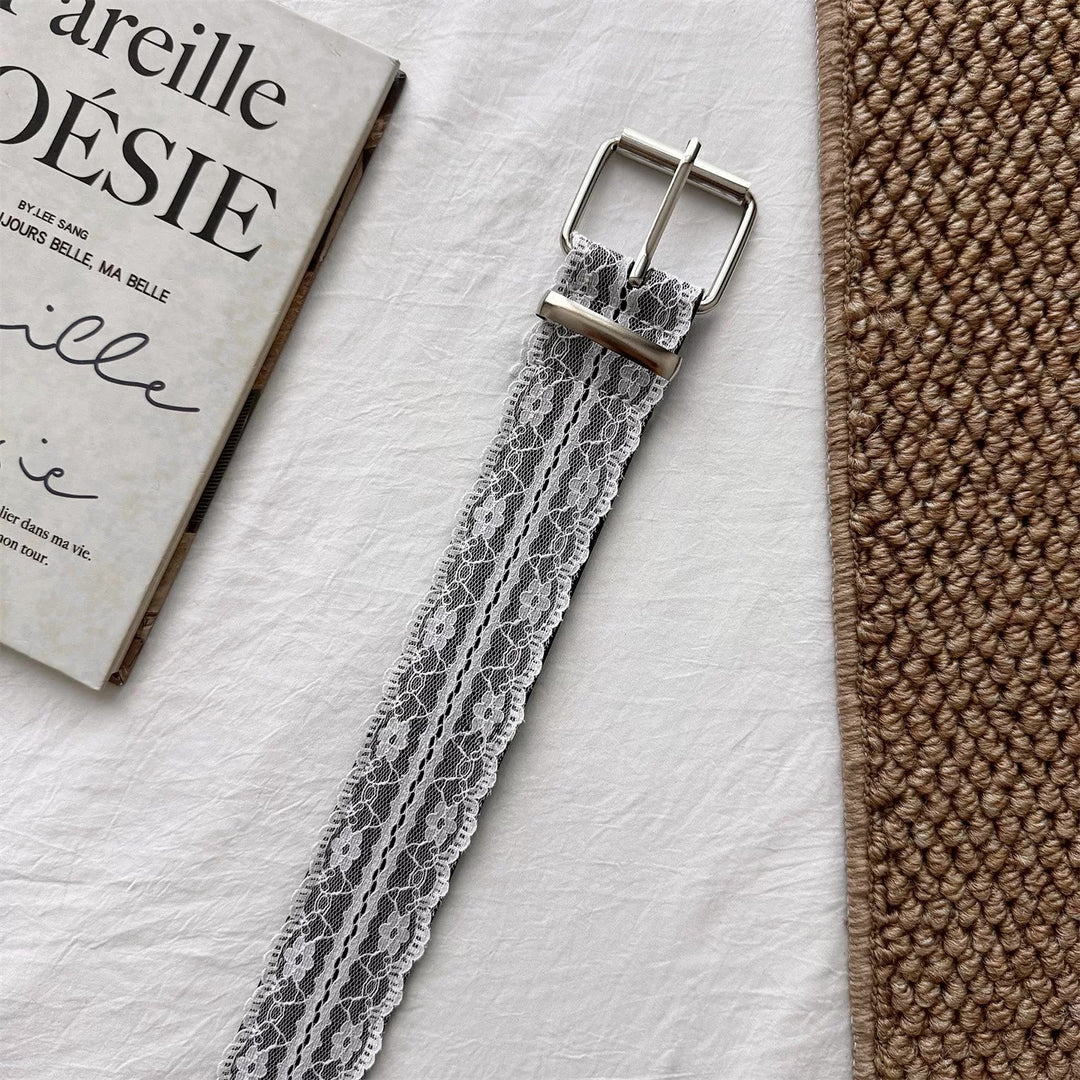 Lace Belt Women Fashion Decorative PU Needle Buckle N6H334