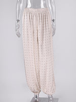 Load image into Gallery viewer, White Polka Dot Wide Leg Straight Pants N6E169