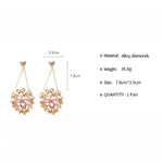 Load image into Gallery viewer, Bow  Heart Earrings Alloy Prong-Set Crystals Silver S5P111
