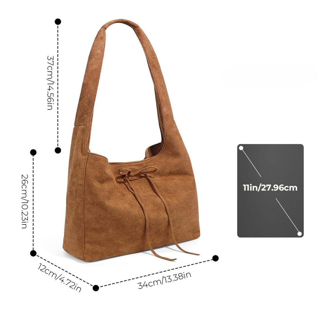 Women's Brown Polyester Vintage Tote Bag N6J159