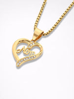 Load image into Gallery viewer, Mom Heart Cutout Pendant Necklace Women N6D519