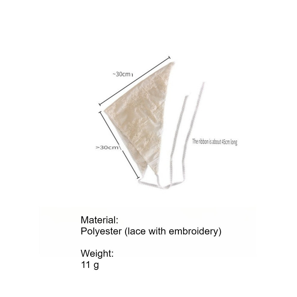 Embroidered Lace Triangle Head Scarf Women Soft N6H107