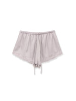 Load image into Gallery viewer, Lace Trim Satin Shorts Women Casual Midi N6F210