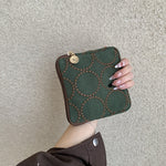 Load image into Gallery viewer, Vintage Embroidered Cotton Cosmetic Pouch N6J265