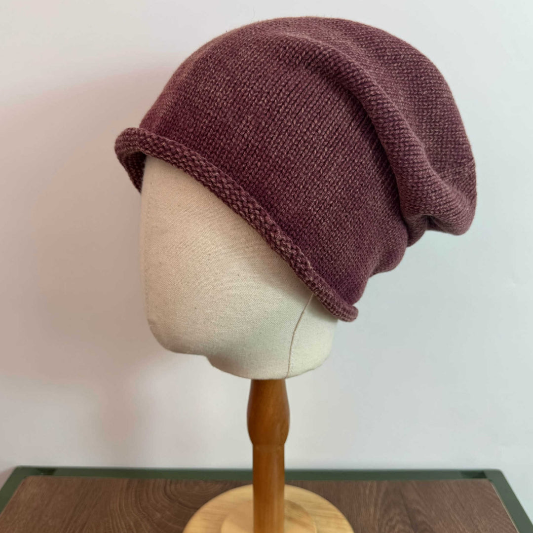 Vintage Washed Knit Earflap Slouchy Beanie Women N6H233