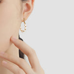 Load image into Gallery viewer, Freshwater Pearl Stud Earrings Copper Post N6H164