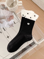 Load image into Gallery viewer, Bow Letter Label Slouch Socks Women N6C167