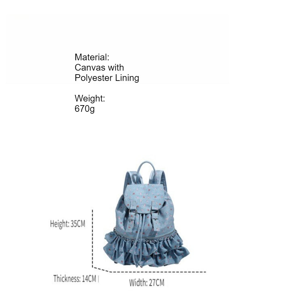 Polka Dot Drawstring Backpack Women  N6F057