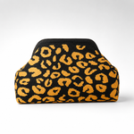 Load image into Gallery viewer, Women's Leopard Print Knit Clip Clutch Bag N6J141