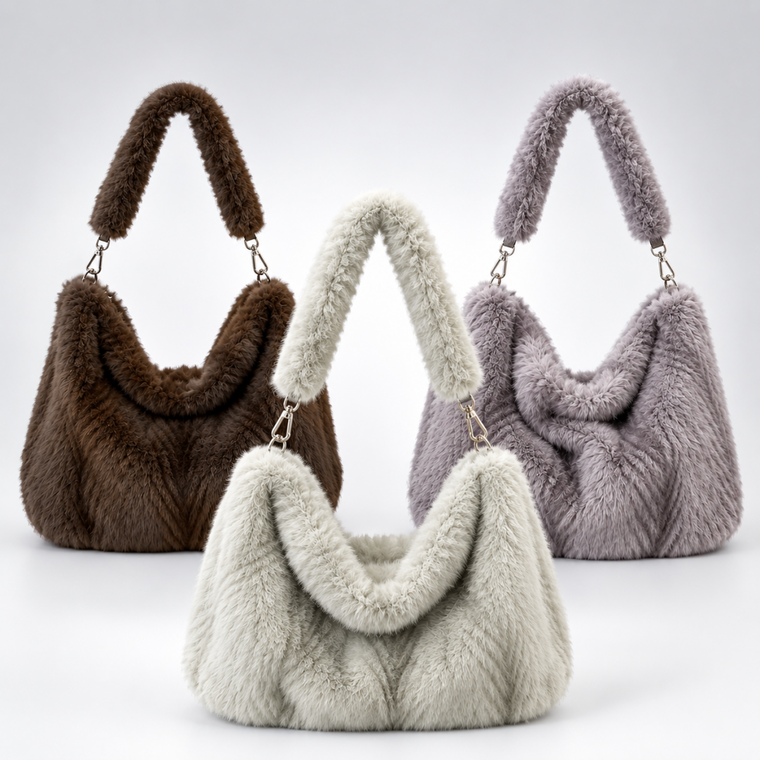 Women's Plush Large Tote Shoulder Bag N6J175