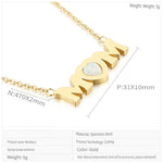 Load image into Gallery viewer, MOM Opal Heart Pendant Titanium Steel Necklace N6D538
