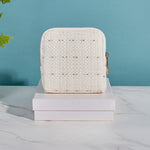 Load image into Gallery viewer, Tassel Zipper Jewelry Pouch Felt Satin Storage Case N6G106