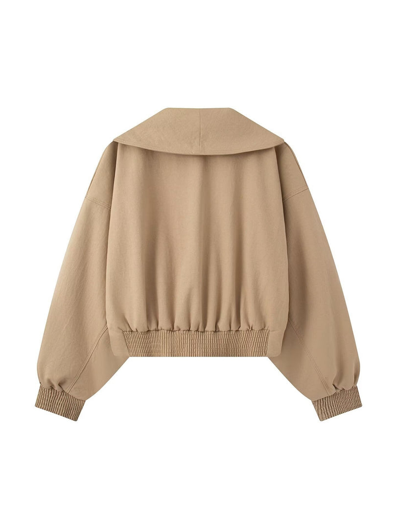 Casual Notch Lapel Buckle Jacket Women Multi-Color N6G167