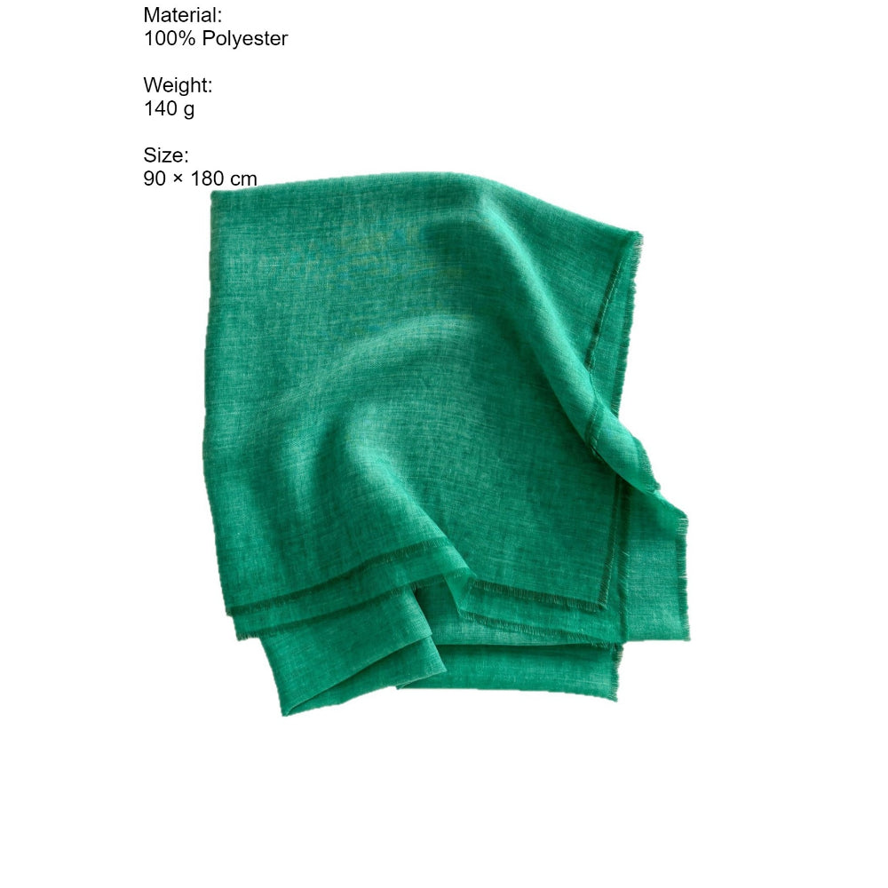 Lightweight Solid Raw Edge Shawl Scarf Women Travel N6H246