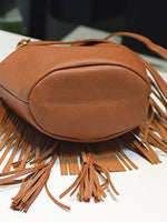 Load image into Gallery viewer, Handmade Fringe Drawstring Bucket Bag Women N6C220
