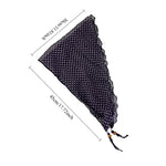 Load image into Gallery viewer, Womens Black and White Polka Dot Beaded Triangle Scarf N6K272