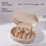 Load image into Gallery viewer, Velvet Shell Ring Box Jewelry Organizer with Display N6E068