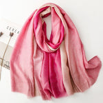 Load image into Gallery viewer, Cotton Linen Feel Gold Foil Gradient Scarf Shawl  N6H256